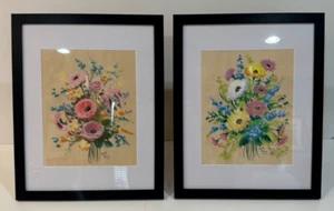 Mimi Joy Pastel Paintings (2), Mabel C. Heyde, Framed & Matted, 12" x 15" - Picture 1 of 13