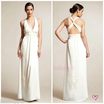 NWT Max & Cleo Gorgeous Maxi Cross Back Dress Cruise Wedding Party NWT 10 $188  - Image 1 of 4