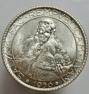 SAN MARINO -AG/ 20 LIRE 1936 FDC ! RARA ! - Picture 1 of 2