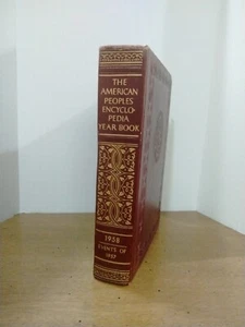 Vntg The American Peoples Encyclopedia Year Book 1958 Events of 1957 Hard Cover - Picture 1 of 21