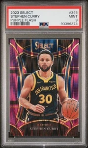 2023 Panini Select #345 Stephen Curry Purple Flash Mezzanine /175 PSA 9 MINT - Picture 1 of 2