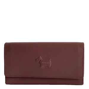 RADLEY Purse Brown Leather X-Large Coin Card Wallet - Puffy Radley - RRP £109 - Picture 1 of 6