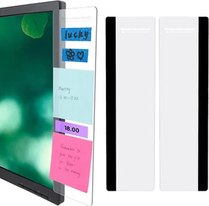  2Pcs Computer Monitor Transparent Acrylic Side Panel  Memo Message Board  - Picture 1 of 7