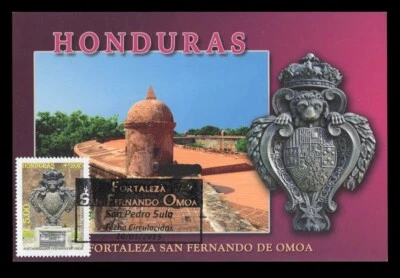 HONDURAS 2015 Maximum Card - Fortaleza San Fernando de Omoa, king Fernando VI - Image 1 of 2