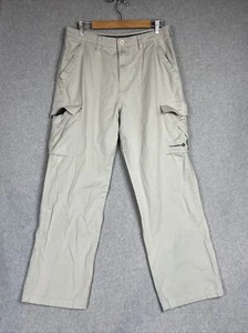 Pantalones Transnine De Colección Para Hombres 33X32 Beige Bolsillos de Carga Informales Normcore Logo Preparación - Imagen 1 de 11