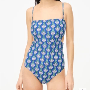 J Crew Printed cutout one-piece swimsuit Womens 2X Blue Multi - Picture 1 of 7