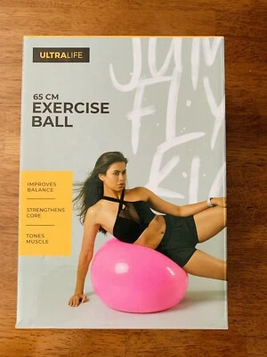 Ultralife 65 cm Pelota de Ejercicio Yoga Entrenamiento en Casa Equilibrio Fuerte Núcleo Tono Músculo Foto 1 de 2