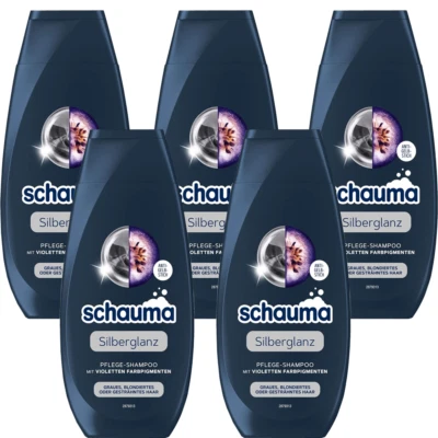 SCHWARZKOPF 5 x Schauma Silberglanz Shampoo Anti-Gelb-Stich 250ml