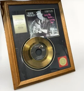 VTG 1997 Elvis Presley 24kt Gold Plated Record Love Me Tender Special Edition! - Picture 1 of 9
