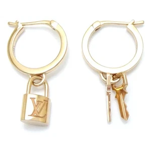 LOUIS VUITTON Creole Lock It Vorhängeschloss & Schlüssel 18K Roségold Ohrringe /293219 - Bild 1 von 8