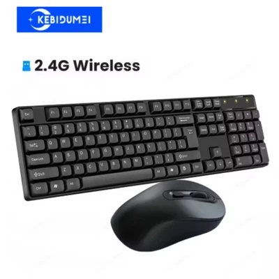 2.4GHz Wireless Keyboard And Mouse Set Full-Size UK USB Dongle For PC Laptop - Image 1 of 4
