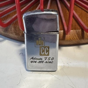 VINTAGE ZIPPO SLIM LIGHTER ADVERTISING INTERNATIONAL HARVESTER IH BRUSHED - Picture 1 of 5