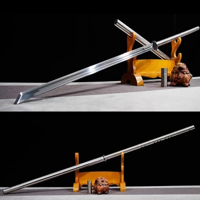 Espadas samurai chinas, hojas afiladas de acero katana y fundas de acero inoxidable Foto 1 de 4