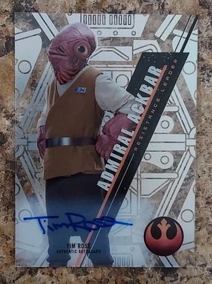 Tim Rose As Admiral Ackbar 2024 Star Wars Topps High Tek  Autograph Card SW-108 - Image 1 of 2