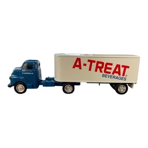 A-Treat Beverages 1950 Ertl Chevrolet Tractor Trailer Bank 1:43 Scale Die Cast - Picture 1 of 9