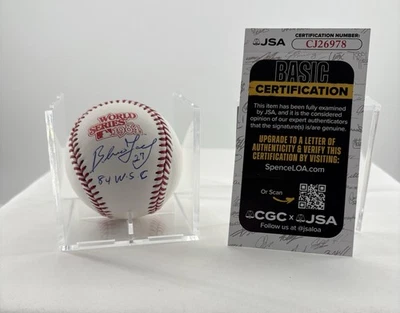 Barbaro Garbey Signed Tigers 1984 World Series Official Baseball JSA CJ26978 - Image 1 of 4