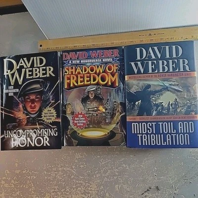 Lot 3 David Weber Uncomprome Honor Shadow Freedom Midst First Edition Hardcover - Image 1 of 4