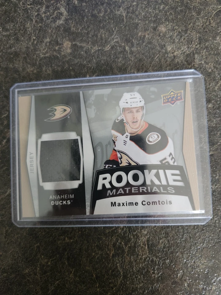 2018-19 Upper Deck Series 2 Rookie Materials Maxime Comtois Card# RM-MC - Image 1 of 2