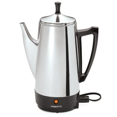 Presto Stainless Steel Coffee Maker, 12 Cup Robust Percolator Coffee (Open Box) - Image 1 of 4