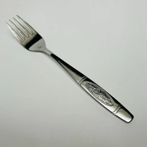 Vtg ONEIDA DISTINCTION DELUXE HH "ROSE PENDANT" Stainless SALAD FORK 6-3/4" - Picture 1 of 2