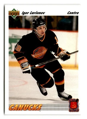1991-92 Igor Larionov Upper Deck French Euro-Stars - Vancouver Canucks - Image 1 of 2