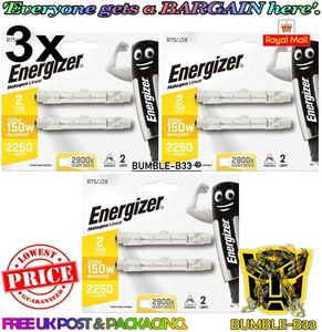 6 x 78mm FLOODLIGHT BULB R7S 120W = 150W Energizer Halogen Security Linear 240V - Picture 1 of 1