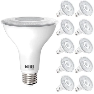 Sunco 10 Pack PAR30 LED Bulbs, Flood Light Outdoor Indoor CRI90, 11W-75W, Dim... - Picture 1 of 7