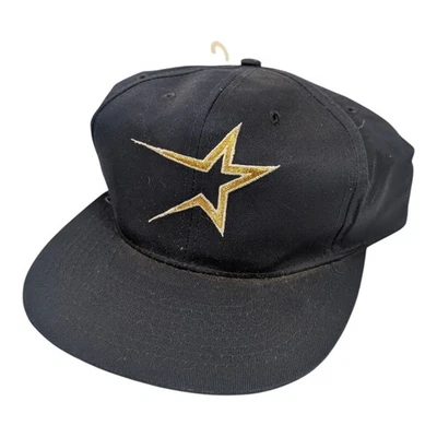Vintage 90s Houston Astros Hat Gold Star Buffalo Cap Logo Snap Back MLB NWT NOS - Image 1 of 4