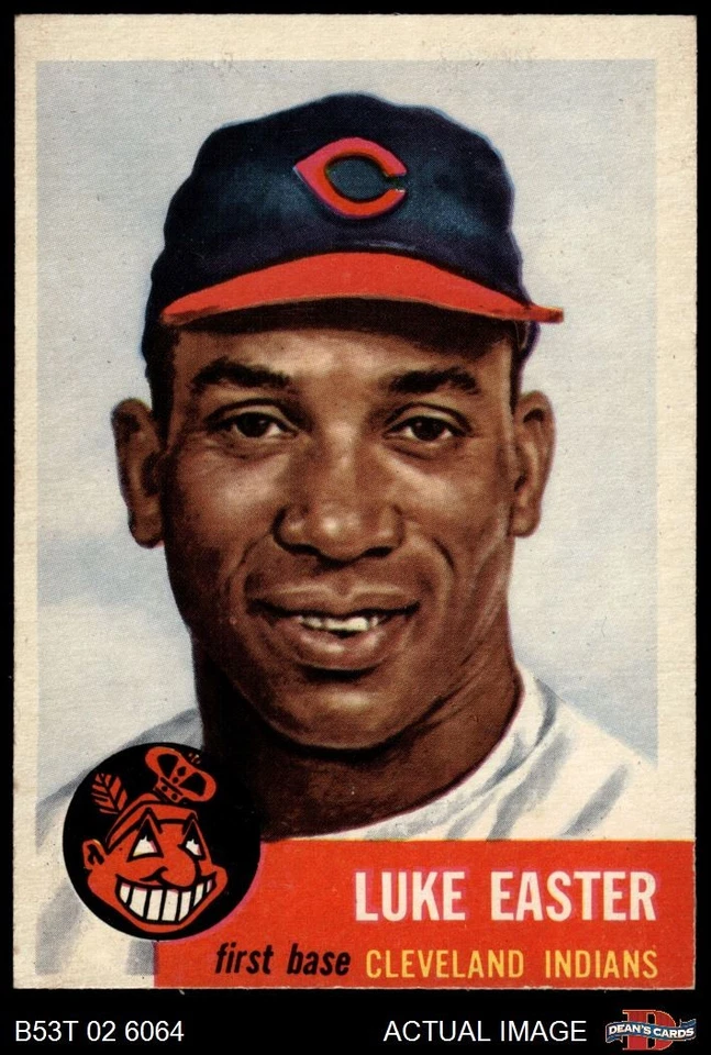 1953 Topps #2 Luke Easter Indians DOUBLE-PRINT 6 - EX/MT - Image 1 of 1