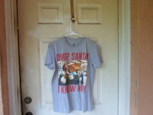 T-shirt Elfo OMG Babbo Natale Lo conosco Will Ferrell taglia M grigio giunzione increspata - Foto 1 di 4