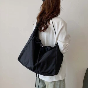 Solid Color Women Shoulder Bag Lightweight Underarm Bag Outdoor - Picture 1 of 12