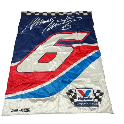 Vintage NASCAR #6 Mark Martin  30"X42" Large FLAG Rouch Racing Cover