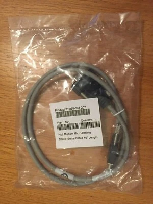 SUN F SUNF Null Modem Micro-DB9 To DB9/F 40" Serial Cable / 038-004-207