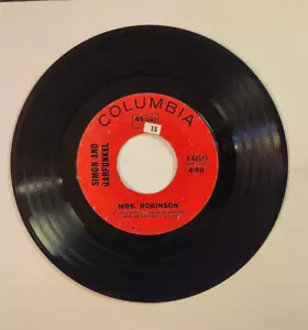 Simon & Garfunkel Mrs. Robinson 7" Vinyl Record 1968 Columbia 444511 DUSTIES - Imagen 1 de 2