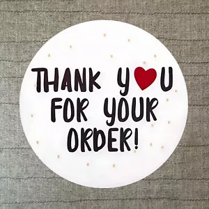 100 GRACIAS POR TU PEDIDO! Pegatinas pegatinas de regalo sellos de sobre de 1” - Imagen 1 de 1