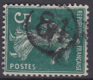 FRANKREICH: SEMEUSE 5c GRÜN NR. 137 SELTENE GESTEMPELT JAHRESTAG ZAHL 81 - Bild 1 von 2
