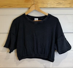 Aerie Offline Shirt Damen M Waffelstrick Cropped Gummizug Kurzarmshirt - Bild 1 von 3