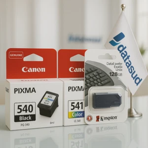 2 CARTUCCE CANON ORIGINALI PG540 CL541 nero + colore + Pendrive 128 Gb Kingston - Picture 1 of 4
