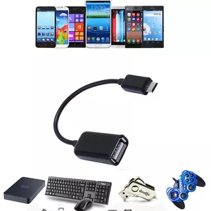 New USB OTG Adapter Cable Cord For Amazon Kindle Fire HD 7 B00FKA9PM4 Tablet PC - Picture 1 of 4