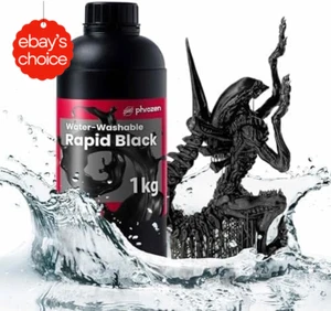Low Odor Water-Washable 3D Printer Resin for Most 405nm Printers Black 1Kg - Picture 1 of 9