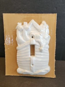 Vntg California Creations Ready to Paint Ceramic Lightswitch Cover Noah's Ark - Picture 1 of 7