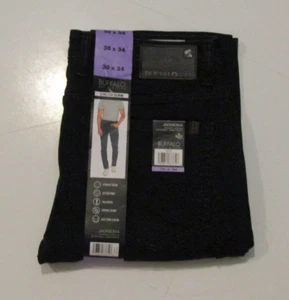 BUFFALO JEANS Jackson-X Straight Stretch Jeans Dark Blue 30 W 34 L NWT Mens - Picture 1 of 2