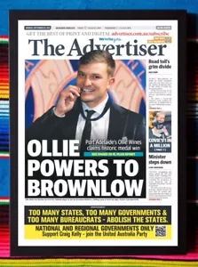 Framed 2021 PORT ADELAIDE POWER AFL Poster OLLIE WINES Brownlow Medal 45x32cm - Bild 1 von 3