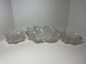 American Brilliant Cut Glass Serving Bowl With 6 Dishes Daisy And Button Pattern - Picture 1 of 10