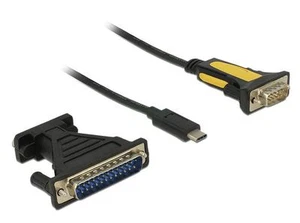 Delock Adapter USB Type-C™ 1 x Serial DB9 RS-232 + Adapter DB25 - Picture 1 of 3