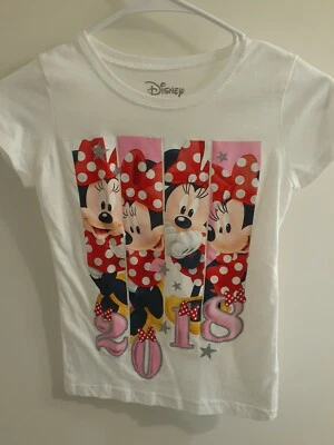 Disney Minnie Mouse T-Shirt 2018 Front  Juniors Girls Size Medium (7/8) - Image 1 of 3