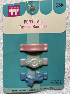 Vintage Kinder Haarspangen! Pony Haarspangen! Mehrfarbig! Alte Einzigartige Artikel! SCHÖN! - Bild 1 von 8