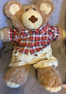 Furskins 24 Zoll Plüschbär 1983-1984 Xavier Roberts Flanellhemd, Cordshorts - Bild 1 von 8