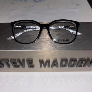 STEVE MADDEN BLACK 50/15/135 EYEGLASSES FRAMES ONLY BRAND NEW!!! - Picture 1 of 3