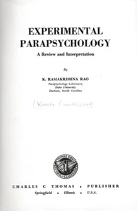 Experimental Parapsychology, A Review And Interpretation - 1966 Hardback - Imagen 1 de 2